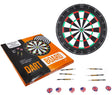 Original Double-Sided Dart Board with Steel Tip Darts — 18 inch