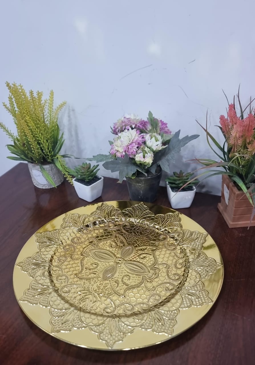 High quality unique gold or silver Round changer plates