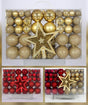 Christmas ornaments gold shiny matte and glitter balls with star topper in box — iDecorators Kenya