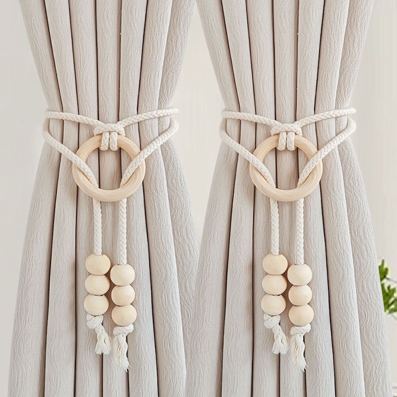 Natural Cotton Rope Curtain Tiebacks – Set of 2