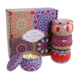 Soy Wax Scented candles soothing with petals gift set