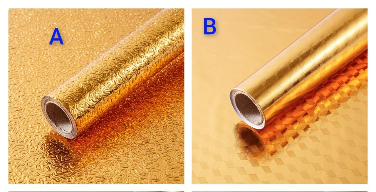 Gold/silver Aluminium Foil /Kitchen table top liner