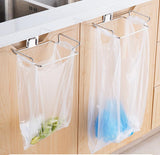 Metallic trash bag hanger