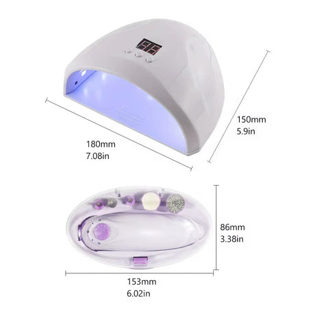 USB 2-in-1 LED Nail Dryer with Electric Nail Kit