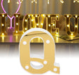 Golden Letter Light Q Shape Letter Light LED Letter Decoration Wedding Lighting Birthday Party Decoration Decoration