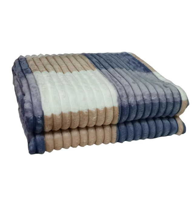 Super Soft Warm Velvet/Ribbed Fleece Throw Blankets