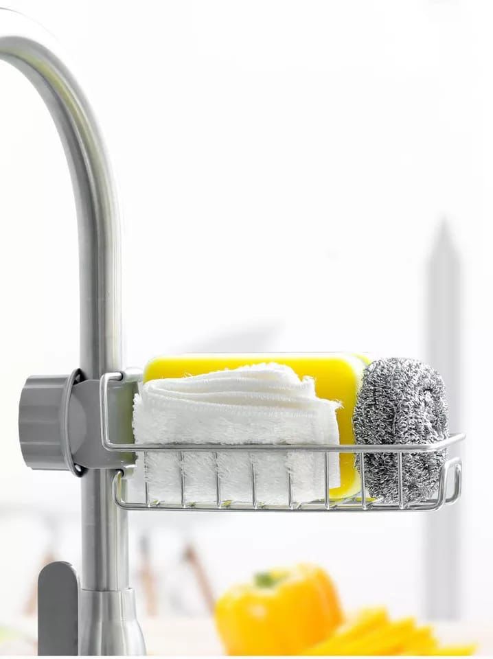 Kitchen Stainless Steel Sink Drain Rack Sponge Storage Faucet Holder Soap Drainer Towel Rack Shelf Organizer Kitchen Accessories