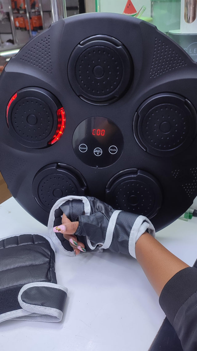 Wall Mounted Punch Boxing Trainer with LED Display.