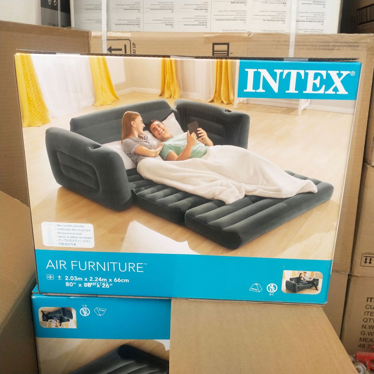 3 seater Intex Inflatable Pull-Out Sofa PLUS FREE Electric / Manual PUMP