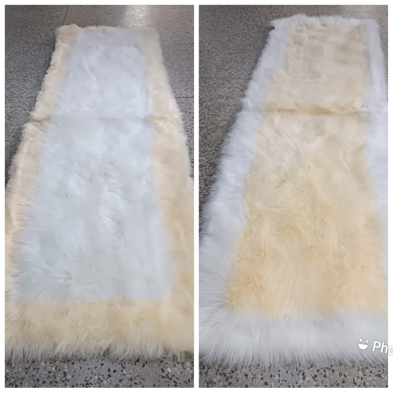 Faux fur bedside mats