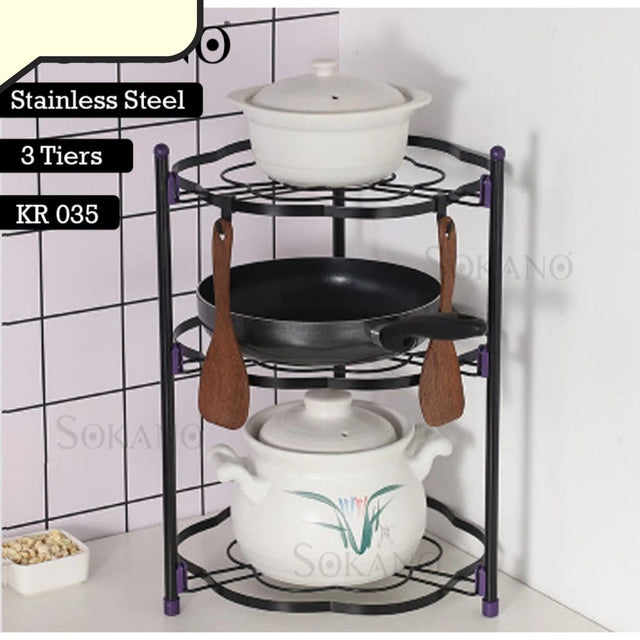 Three-Layer Creative Kitchenware Organizer / Pot Rack