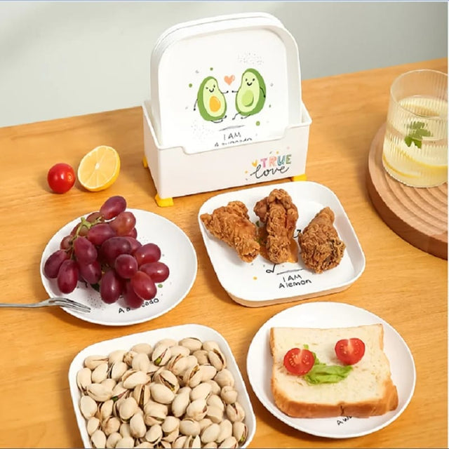 Meal General Split Kids Snack Plates with Stand