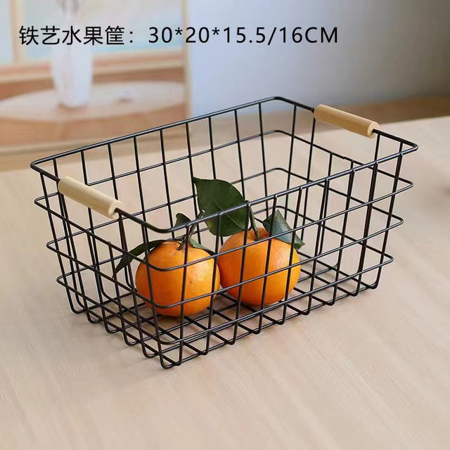 Metallic organizer baskets