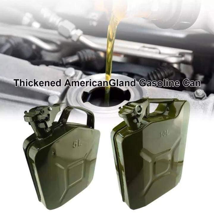 Metallic gasoline cans