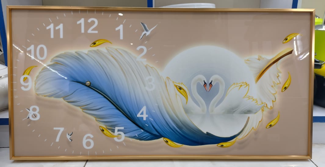 Crystal Porcelain Decorative Wall Clock with Aluminum frame