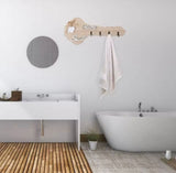 Rustic Wood Wall-Mounted Key Holder