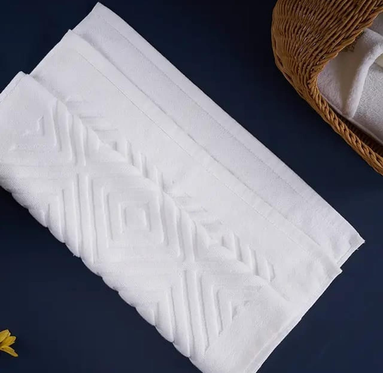 Extra Heavy Bath Mats — White 50 × 80 cm 
