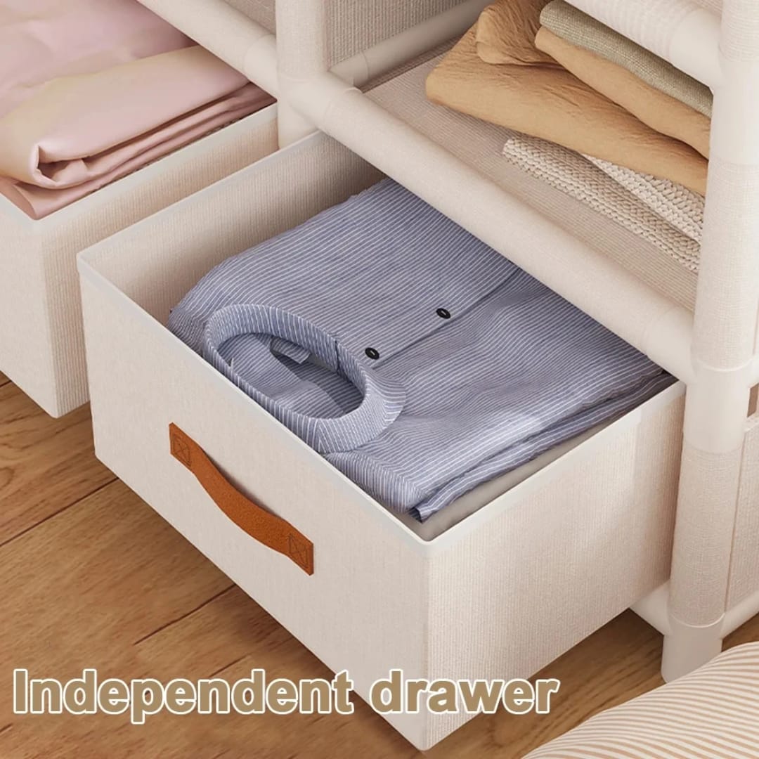 Heavy Duty Metallic Wardrobe – Spacious & Durable 140 cm × 45 cm × 165.5 cm