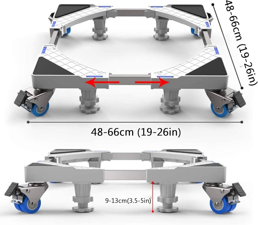 Heavy Duty Adjustable Appliance Stand with Anti-Vibration Pads