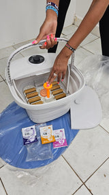 Electric foot bath massager