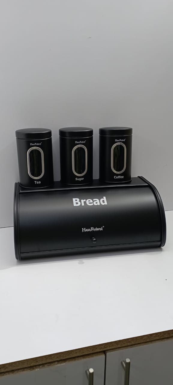 Bread storage bin with 3pcs canisters