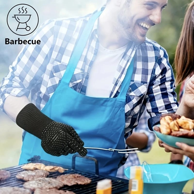pair of Oven/Barbecue Heat Resistant Gloves