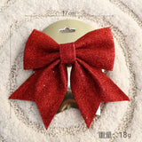 Large Glitter Christmas Bowknot Decor 17cm x 18cm