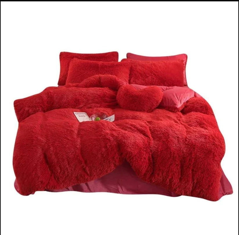 Luxury Fluffy Mink Duvet Set