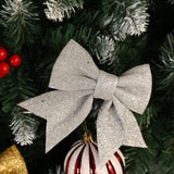 Large Glitter Christmas Bowknot Decor 17cm x 18cm