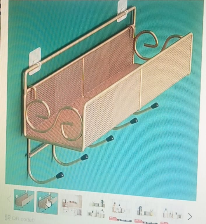 Mesh Bathroom rack with self adhesive stickers