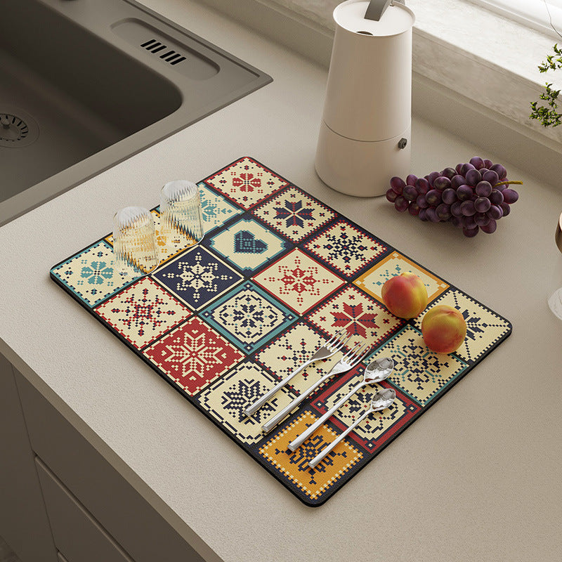 dish drying absorbent mats