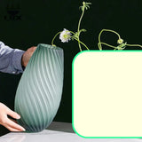 Nordic glass flower vase Size: 30 cm (height) × 8.5 cm (mouth diameter)