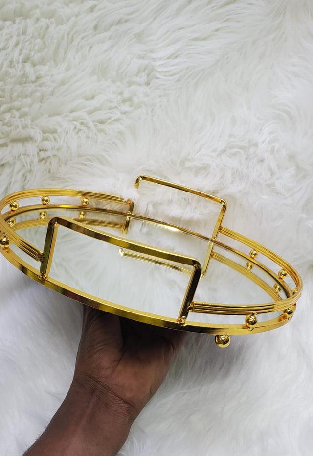 Decorative dining /cosmetics vanity tray