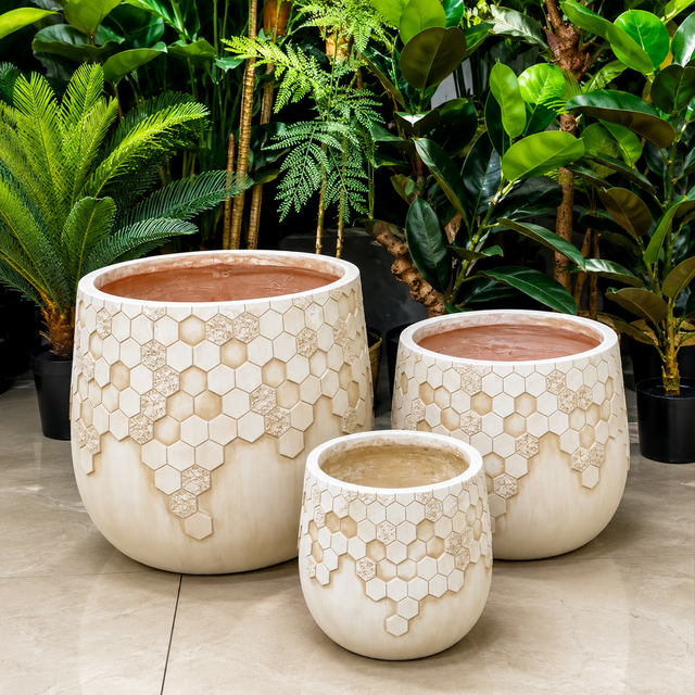 Luxury Ribbed Concrete Planters (3 Sizes)