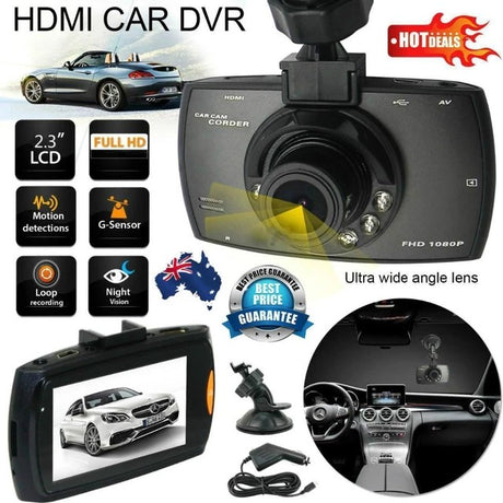 1080P HD Car DVR Dash Camera with Night Vision &amp; G-Sensor