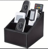 Multi-Compartment Leather Desk / Remote Organizer