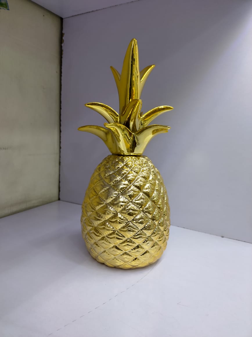 Decorative Golden Ceramic pineapple