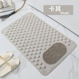 Non-Slip Bath Mat with Foot Scrubber, Suction Cups and Drain Holes. (50 x80cm)