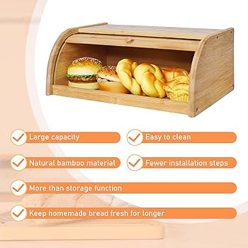 Bamboo bread bin 