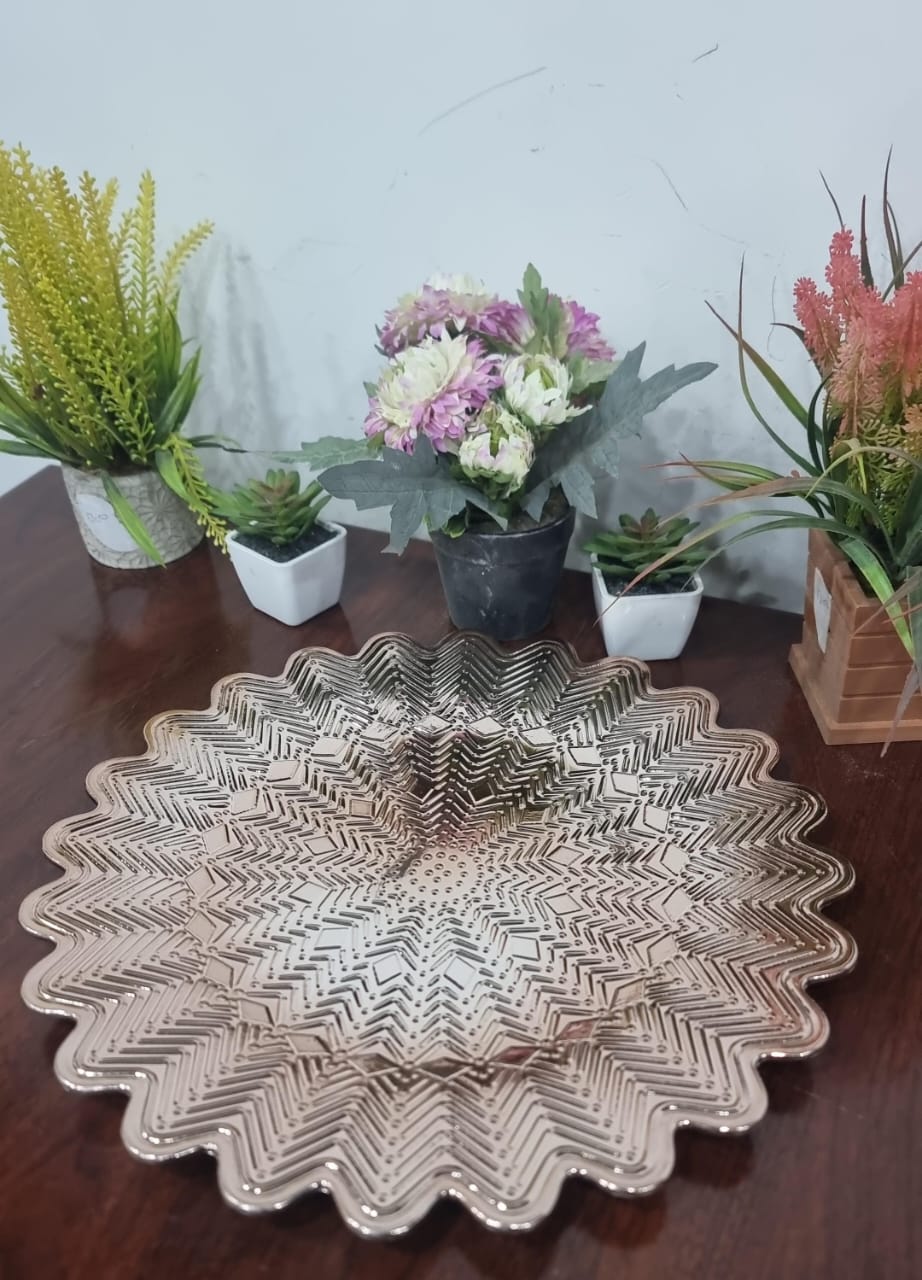 High quality unique gold or silver Round changer plates