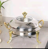 Buffet Round Food Warmer – Chafing Dish-Capacity: 28cm serving size