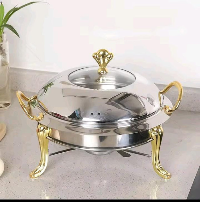 Buffet Round Food Warmer – Chafing Dish-Capacity: 28cm serving size
