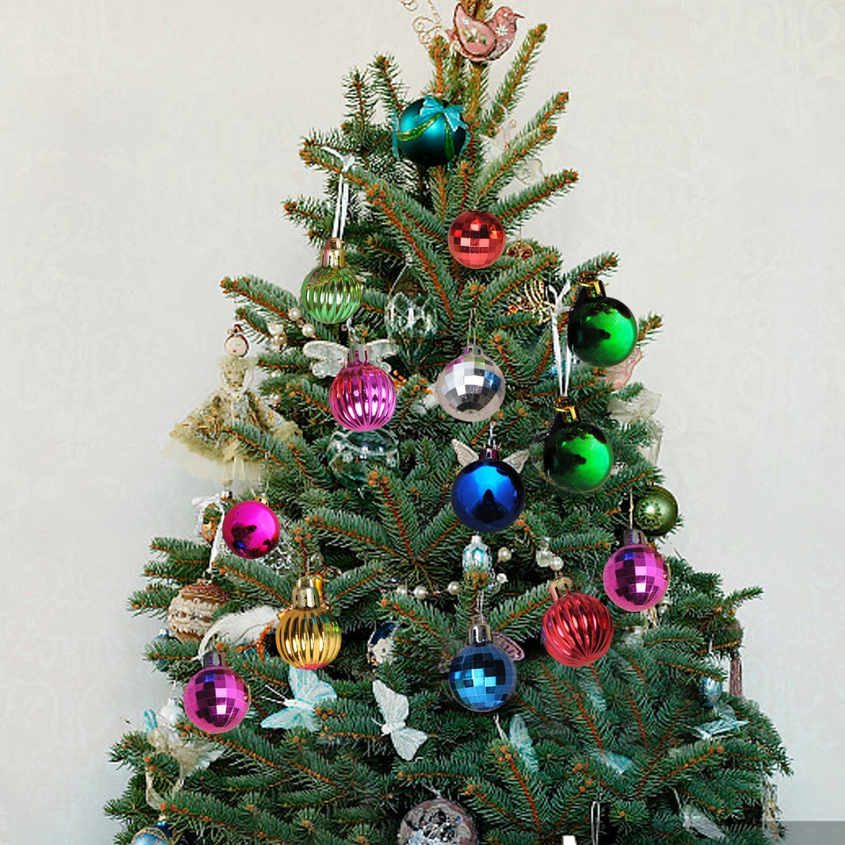 Big Size Disco Ball Christmas Baubles (Set of 12)