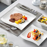 fancy square dinner set with lines 18pcs set