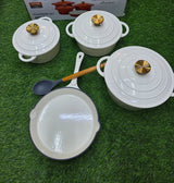 Enamel Cast iron cooking pots 7pcs set