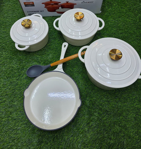 Enamel Cast iron cooking pots 7pcs set
