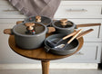 Cookware set grey ceramic pots pan wooden handles — iDecorators Kenya