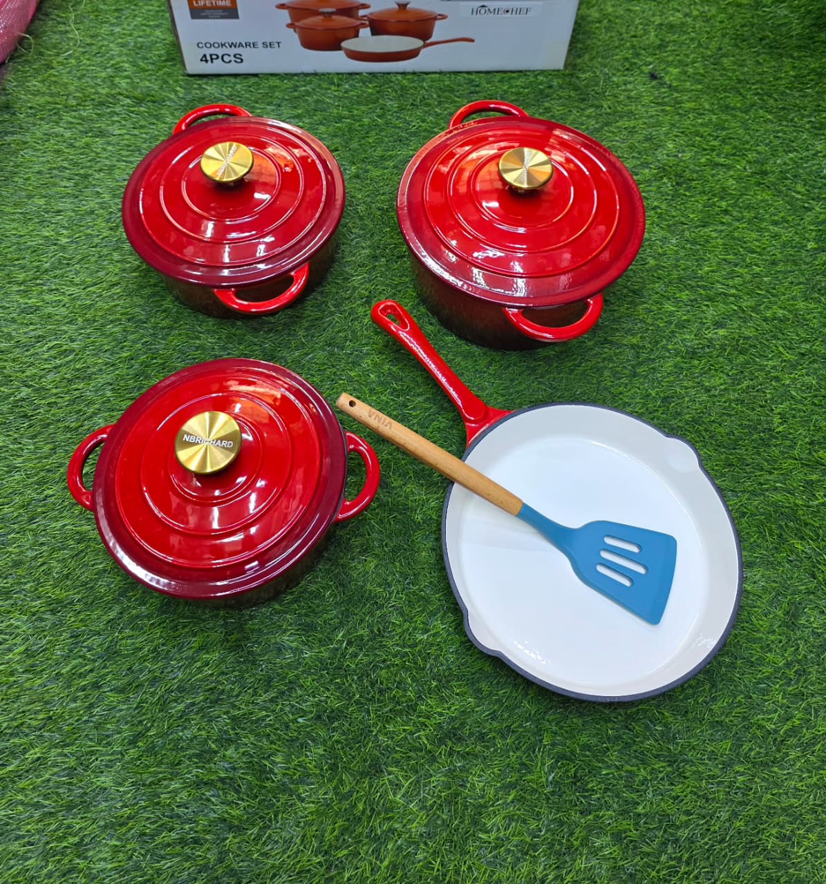 Enamel Cast iron cooking pots 7pcs set