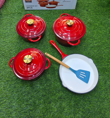 Enamel Cast iron cooking pots 7pcs set