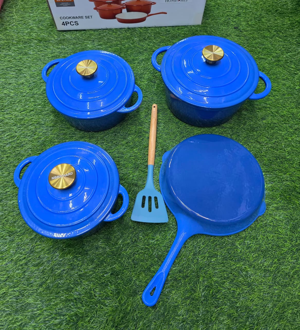 Enamel Cast iron cooking pots 7pcs set